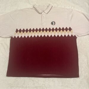 Vintage 90s Florida State Seminoles polo shirt with argyle pattern Size XXL